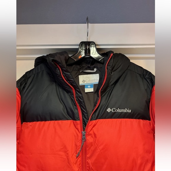 Columbia Puffect Parka Hooded Jacket Mens Medium Red Puffer Insulated New Tags - Picture 3 of 16